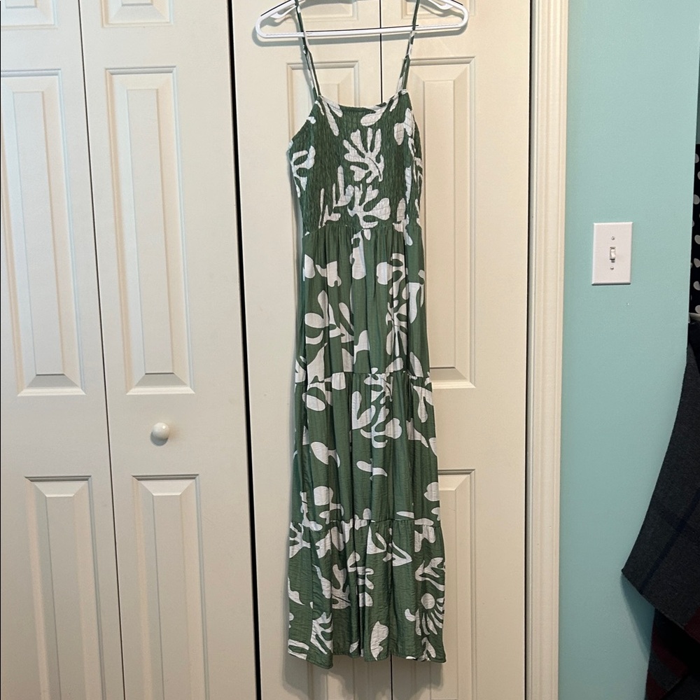 Green Floral Maxi Dress